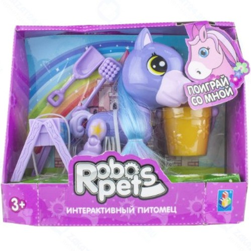 Интерактивная игрушка 1TOY RoboPets: Игривый пони, фиолетовый (Т16977)