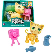 Интерактивная игрушка 1toy RoboPets: Милашка котенок, песочный (Т16980)