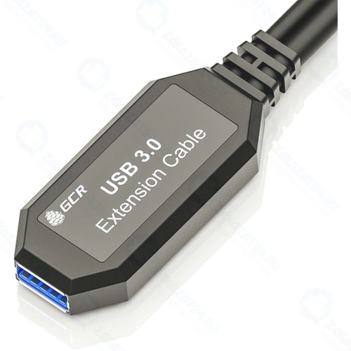 Кабель GCR GCR-AAF3 USB 3.0 AM/AF + microUSB, 7,5 м, черный (44-050605)