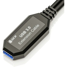Кабель GCR GCR-AAF3 USB 3.0 AM/AF + microUSB, 15 м, черный (44-050606)