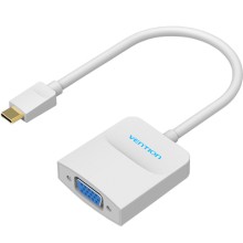 Мультимедиа конвертер Vention USB Type C M/VGA 15F, белый (CGFWB)