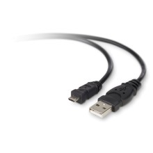 Кабель Belkin USB A 2.0 - micro USB 2.0 Black (F3U151cp1.8M)