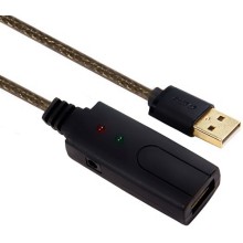 Активный кабель-удлинитель GCR USB 2.0 AM/AF с усилителем, 15 м (GCR-50953)