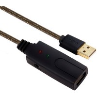 Активный кабель-удлинитель GCR USB 2.0 AM/AF с усилителем, 3 м (GCR-UEC3M2-BD2S-3.0m)