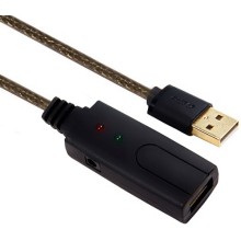 Активный кабель-удлинитель GCR USB 2.0 AM/AF с усилителем, 3 м (GCR-UEC3M2-BD2S-3.0m)