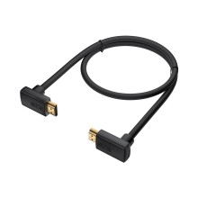 Кабель GCR цифровой аудио-видео, HDMI 2.0, М/М верхний угол, 3 м, черный (GCR-52311)