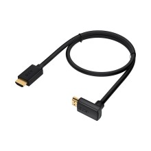 Кабель GCR цифровой аудио-видео, HDMI 2.0, М прямой/М правый угол, 3 м, черный (GCR-52320)