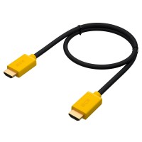 Кабель GCR цифровой аудио-видео, HDMI 2.0, 50 см, черный/желтый (GCR-HM441-0.5m)