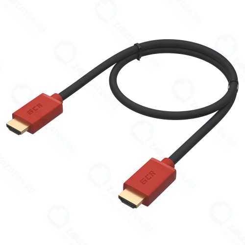 Кабель GCR цифровой аудио-видео, HDMI 2.0, 1 м, черный/красный (GCR-HM451-1.0m)