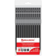 Набор чернографитных карандашей Brauberg Touch line, 12 шт (180652) Набор чернографитных карандашей Brauberg Touch line, 12 шт (180652)