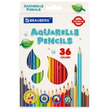 Карандаши цветные Brauberg Premium Aquarelle, 36 цветов (181674)