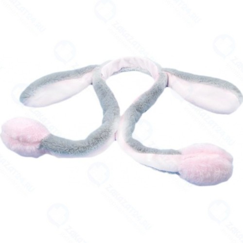 Ободок детский 1TOY Хлоп-Ушки: Зайка серый (Т17626)