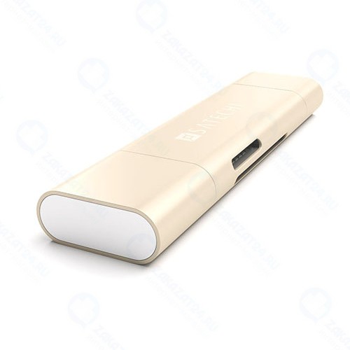 Картридер Satechi Aluminum USB 3.0 + USB Type-C - SD/microSD Gold (ST-TCCRAG)