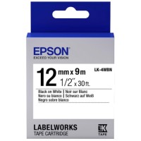 Лента для печати этикеток Epson Tape Standard Black/White 12/9 (C53S654021)