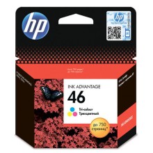 Картридж HP для струйного принтера HP 46 Tri-Colour Ink CZ638AE