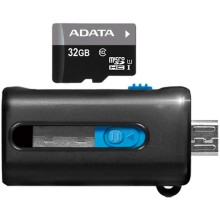 Карта памяти ADATA MicroSDHC 32Gb (AUSDH32GUICL10-ROTGMBK) Карта памяти ADATA MicroSDHC 32Gb (AUSDH32GUICL10-ROTGMBK)