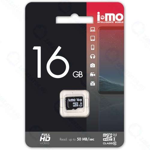 Карта памяти IMO microSDHC 16GB Class 10 UHS-I (IM16GBSD-00)