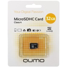 Карта памяти Qumo microSDHC 32GB Class 4 (QM32GMICSDHC4NA)