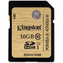 Карта памяти Kingston Ultimate SDHC UHS-I 16GB (SDA10/16GB)