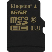 Карта памяти Kingston microSDHC UHS-I Class 10 16GB (SDCA10/16GBSP)
