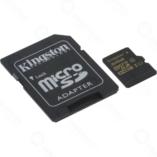 Карта памяти Kingston microSDHC UHS-I Class 10 32GB (SDCA10/32GB)