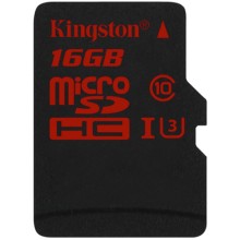 Карта памяти Kingston microSDHC UHS-I U3 16GB (SDCA3/16GBSP)
