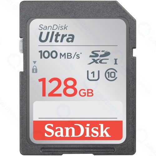 Карта памяти 128Gb SanDisk Ultra SDXC Class 10 UHS-I (100/10 MB/s)