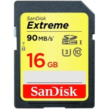 Карта памяти SanDisk Extreme SDHC 16Gb UHS-I U3 (SDSDXNE-016G-GNCIN)