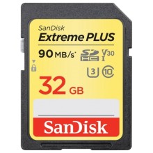 Карта памяти SanDisk Extreme Plus SDHC 32Gb UHS-I U3 Class 10 (SDSDXWF-032G-GNCIN)