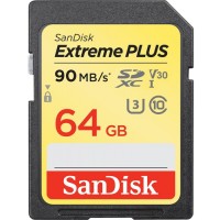 Карта памяти SanDisk Extreme Plus SDXC 64Gb UHS-I U3 Class 10 (SDSDXWF-064G-GNCIN)