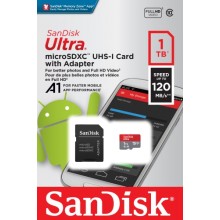 Карта памяти SanDisk Ultra 1TB UHS-I + адаптер (SDSQUA4-1T00-GN6MA)