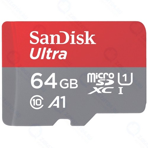 Карта памяти SanDisk MicroSDXC Ultra A1 64GB (SDSQUAR-064G-GN6MN)