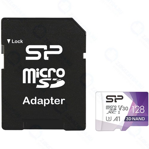Карта памяти SILICON-POWER microSDXC 128GB Superior Pro + адаптер (SP128GBSTXDU3V20AB)