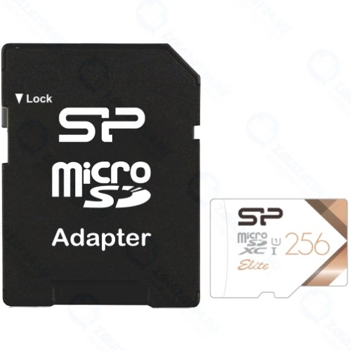 Карта памяти SILICON-POWER microSDXC 256GB Elite + адаптер (SP256GBSTXBU1V21)