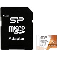 Карта памяти Silicon Power microSDXC 256GB Superior Pro + адаптер (SP256GBSTXDU3V20AB)