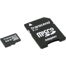 Карта памяти Transcend Premium microSDHC 4Gb Class 10 (TS4GUSDHC10)