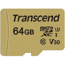 Карта памяти Transcend microSDXC 64GB (TS64GUSD500S)