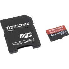 Карта памяти Transcend microSDXC 64Gb UHS-I 400x Premium (TS64GUSDU1)