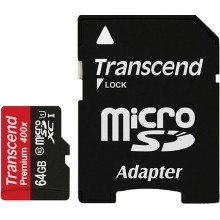 Карта памяти Transcend microSDXC 64GB Class 10 Premium (TS64GUSDXC10)