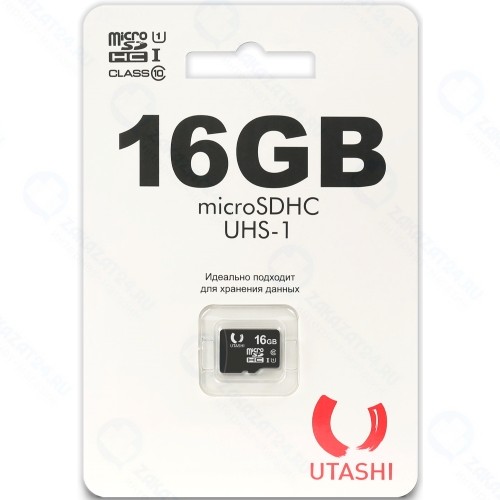 Карта памяти Utashi microSDHC 16GB Сlacc 10 UHS-I (UT16GBSDCL10-00)