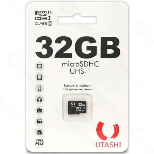 Карта памяти Utashi microSDHC 32GB Class 10 UHS-I (UT32GBSDCL10-00)