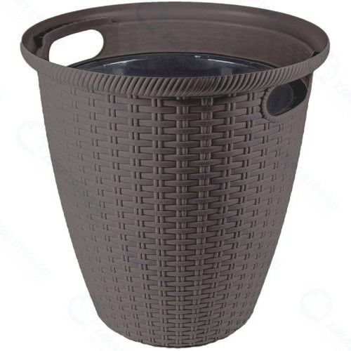 Кашпо для цветов INGREEN Rattan, 380 мм/30 л, венге (ING50030ВНГ)