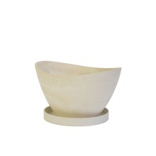 Горшок для цветов GREENSHIP Н-09YB25-1, белый камень Горшок для цветов GREENSHIP Н-09YB25-1, белый камень