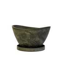 Горшок для цветов GREENSHIP Н-09YB25-1, древесный уголь