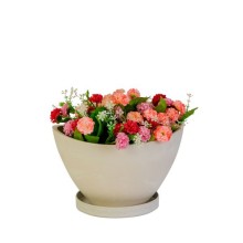 Горшок для цветов GREENSHIP Н-09YB30-1, белый камень Горшок для цветов GREENSHIP Н-09YB30-1, белый камень