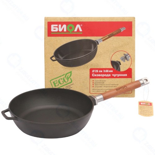 Сотейник БИОЛ 26 см, съемная ручка (0326)