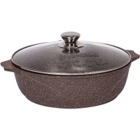 Кастрюля-жаровня с крышкой Мечта Гранит, 3 л, 26 см Brown (33806)