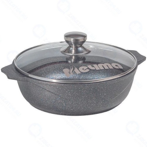 Кастрюля-жаровня с крышкой Мечта Гранит Star, 4 л, 28 см (34803)