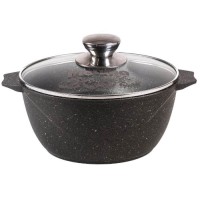 Кастрюля с крышкой МЕЧТА 43802 Гранит, 3 л Black