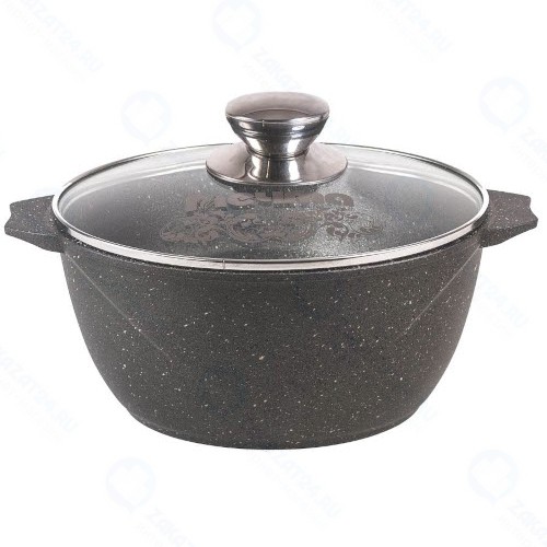 Кастрюля с крышкой Мечта 43802 Гранит, 3 л Black